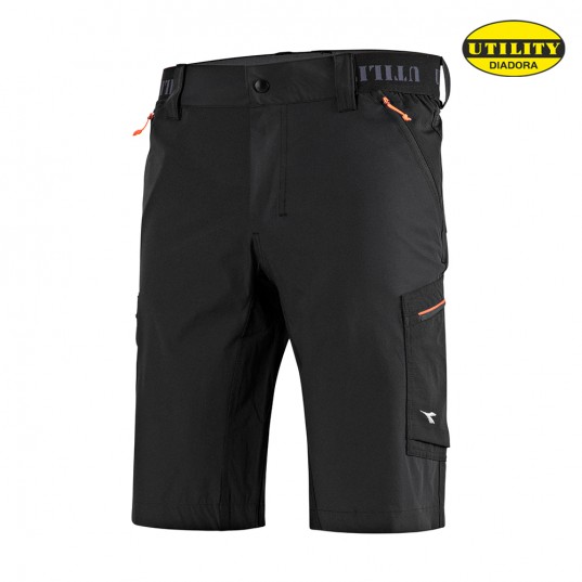 Diadora SHADOW 702.182040 delovne kratke hlače, raztegljive delovne kratke hlače, odsevne delovne hlače, vodoodbojni delovni kratki hlače, Diadora delovne hlače s trojnimi šivi