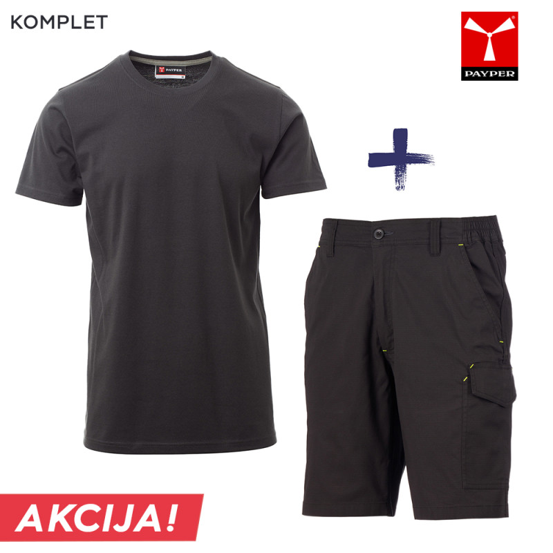 Delovni komplet Payper - kratke hlače in majica, Delovna oblačila, Delovne kratke hlače, Delovne majice s kratkimi rokavi, Delovne hlače