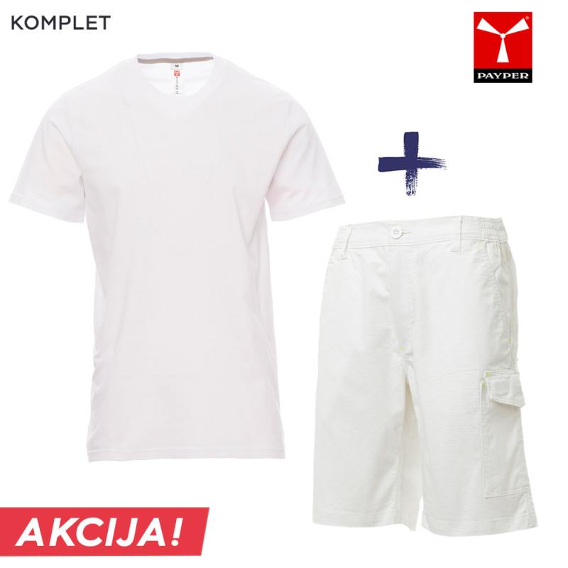 Delovni komplet Payper - kratke hlače in majica, Delovna oblačila, Delovne kratke hlače, Delovne majice s kratkimi rokavi, Delovne hlače