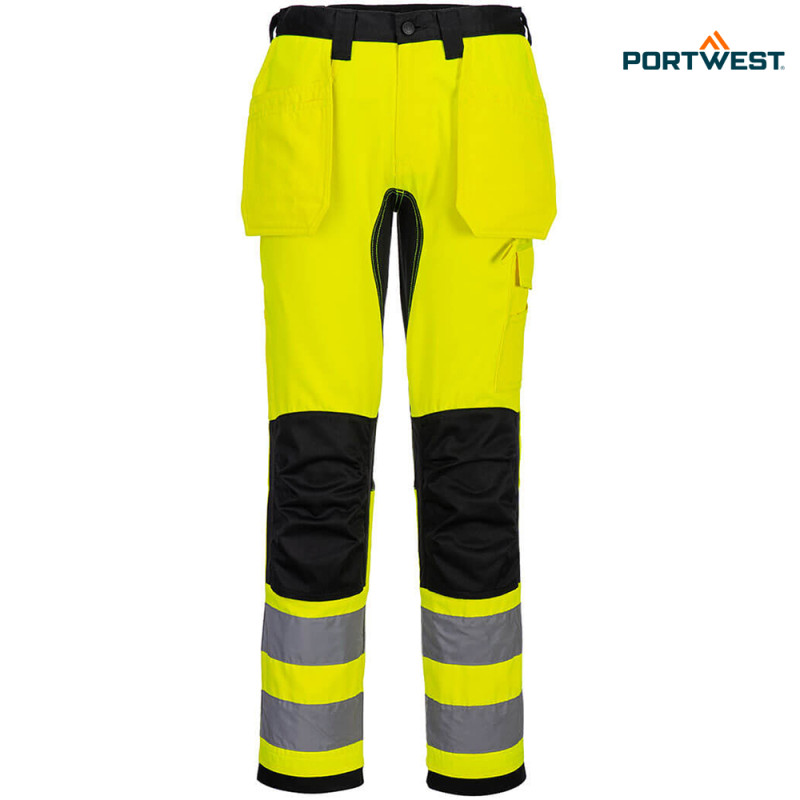 Portwest dobrovidne delovne hlače CD889 WX2 Hi-Vis Eco, Dobrovidna delovna oblačila, Dobrovidne delovne hlače, Dobrovidne delovne hlače do pasu