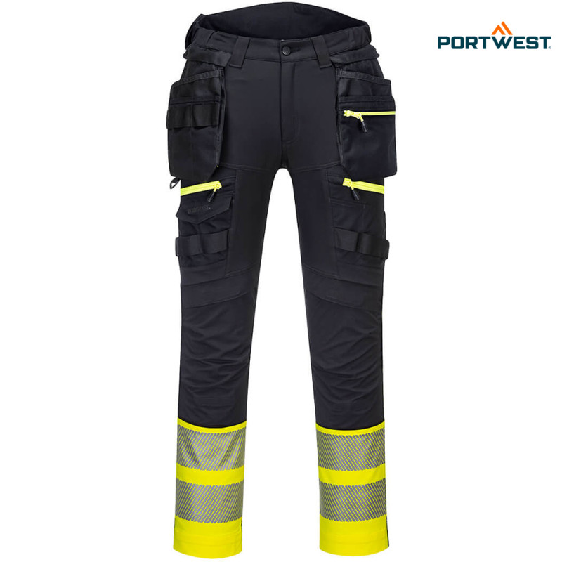 Portwest dobrovidne delovne hlače DX445 DX4 Hi-Vis razred 1, Dobrovidna delovna oblačila, Dobrovidne delovne hlače, Dobrovidne delovne hlače do pasu