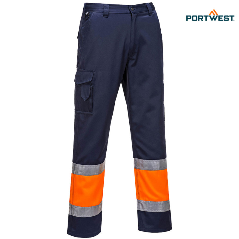 Portwest dobrovidne delovne hlače E049 Service Hi-Vis Razred 1, Dobrovidna delovna oblačila, Dobrovidne delovne hlače, Dobrovidne delovne hlače do pasu