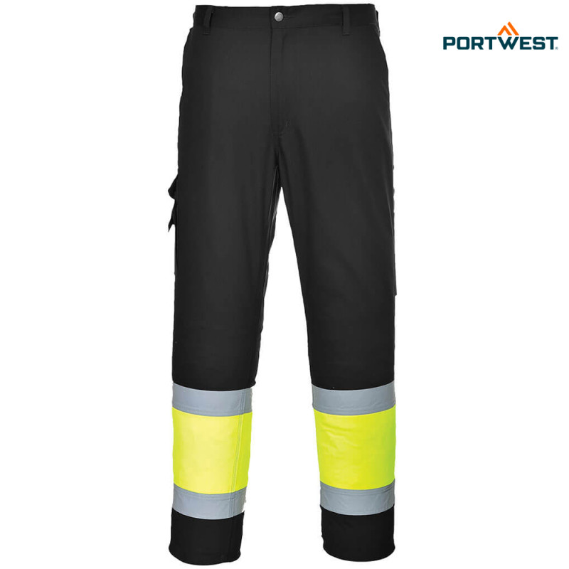 Portwest dobrovidne delovne hlače E049 Service Hi-Vis Razred 1, Dobrovidna delovna oblačila, Dobrovidne delovne hlače, Dobrovidne delovne hlače do pasu