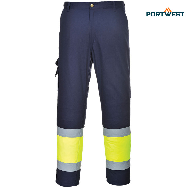 Portwest dobrovidne delovne hlače E049 Service Hi-Vis Razred 1, Dobrovidna delovna oblačila, Dobrovidne delovne hlače, Dobrovidne delovne hlače do pasu