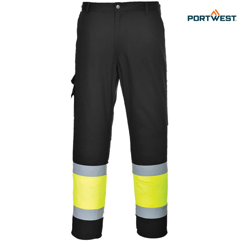 Portwest dobrovidne delovne hlače L049 Service Hi-Vis razred 1, Dobrovidna delovna oblačila, Dobrovidne delovne hlače, Dobrovidne delovne hlače do pasu