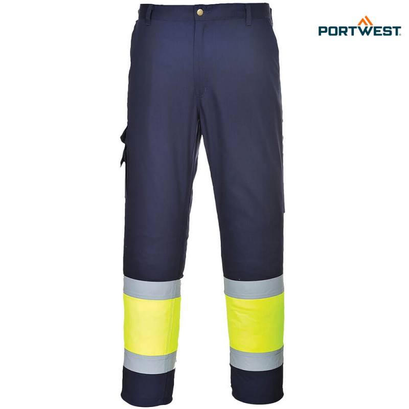 Portwest dobrovidne delovne hlače L049 Service Hi-Vis razred 1, Dobrovidna delovna oblačila, Dobrovidne delovne hlače, Dobrovidne delovne hlače do pasu