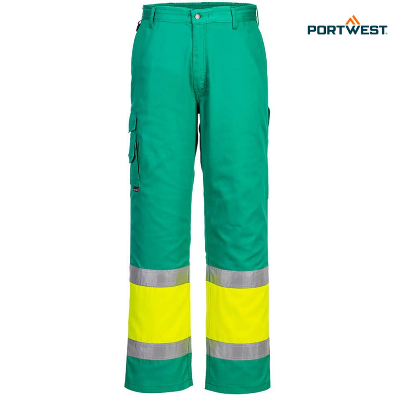 Portwest dobrovidne delovne hlače L049 Service Hi-Vis razred 1, Dobrovidna delovna oblačila, Dobrovidne delovne hlače, Dobrovidne delovne hlače do pasu