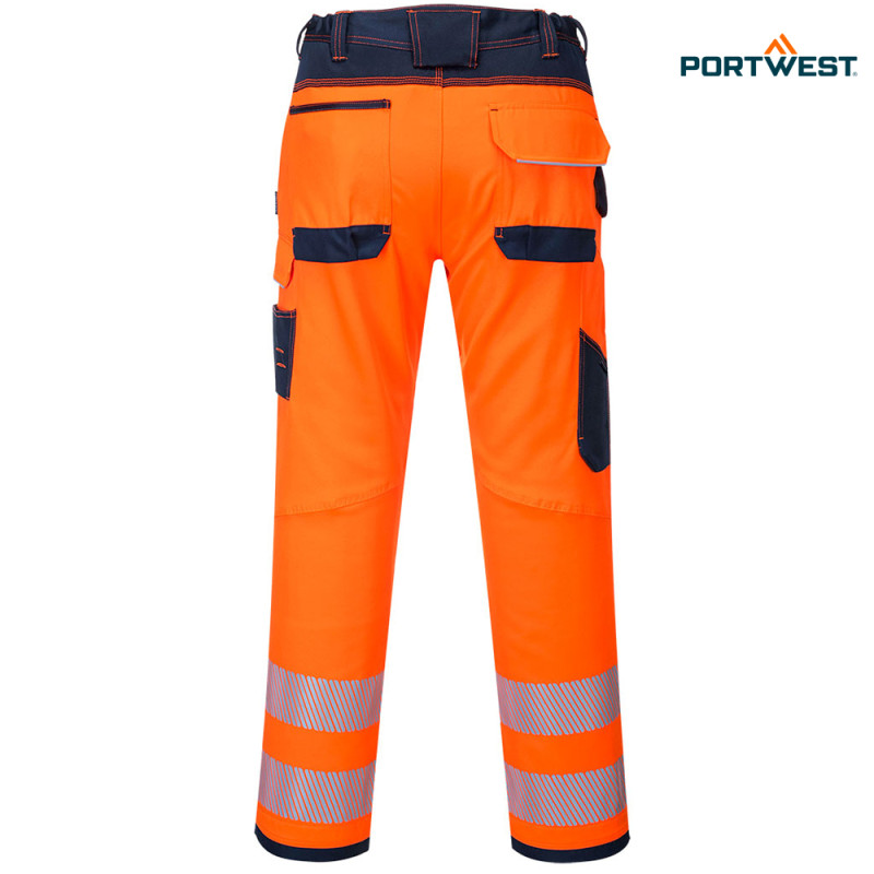 Portwest dobrovidne delovne hlače PW340 Hi-Vis PW3, Dobrovidna delovna oblačila, Dobrovidne delovne hlače, Dobrovidne delovne hlače do pasu