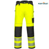 Portwest dobrovidne delovne hlače PW340 Hi-Vis PW3, Dobrovidna delovna oblačila, Dobrovidne delovne hlače, Dobrovidne delovne hlače do pasu