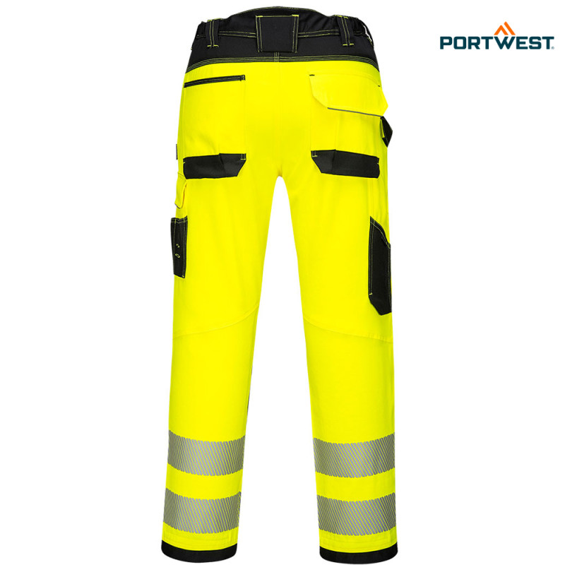 Portwest dobrovidne delovne hlače PW340 Hi-Vis PW3, Dobrovidna delovna oblačila, Dobrovidne delovne hlače, Dobrovidne delovne hlače do pasu