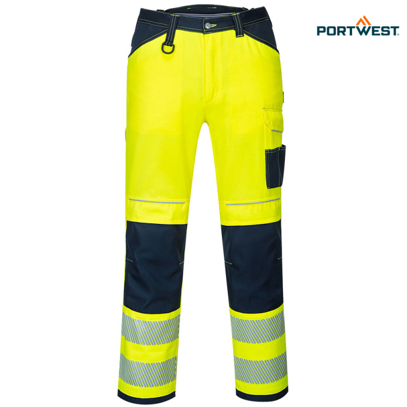 Portwest dobrovidne delovne hlače PW340 Hi-Vis PW3, Dobrovidna delovna oblačila, Dobrovidne delovne hlače, Dobrovidne delovne hlače do pasu