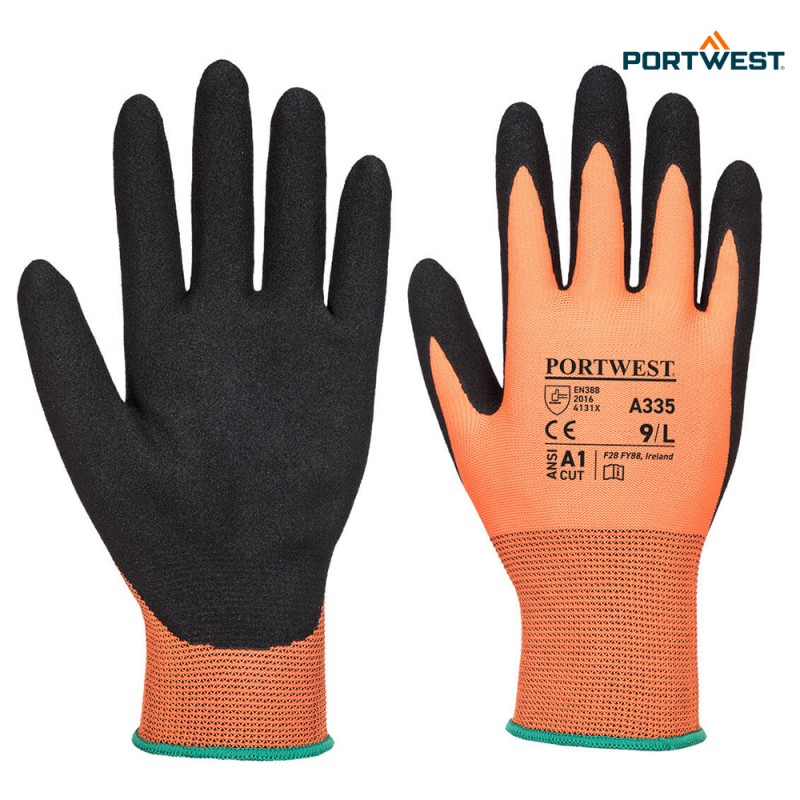 Portwest A335 Dermi-Grip NPR15 Nitrile Sandy, Rokavice, Zaščitne rokavice za splošno uporabo