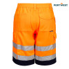 Portwest delovne kratke hlače E043 Hi-Vis, Dobrovidna delovna oblačila, Dobrovidne delovne hlače, Dobrovidne delovne kratke hlače