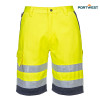 Portwest delovne kratke hlače E043 Hi-Vis, Dobrovidna delovna oblačila, Dobrovidne delovne hlače, Dobrovidne delovne kratke hlače