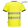 Portwest dobrovidna delovna majica PW310 Hi-Vis PW3 - V izrez, Dobrovidna delovna oblačila, Dobrovidne delovne majice, Dobrovidne majice s kratkimi rokavi