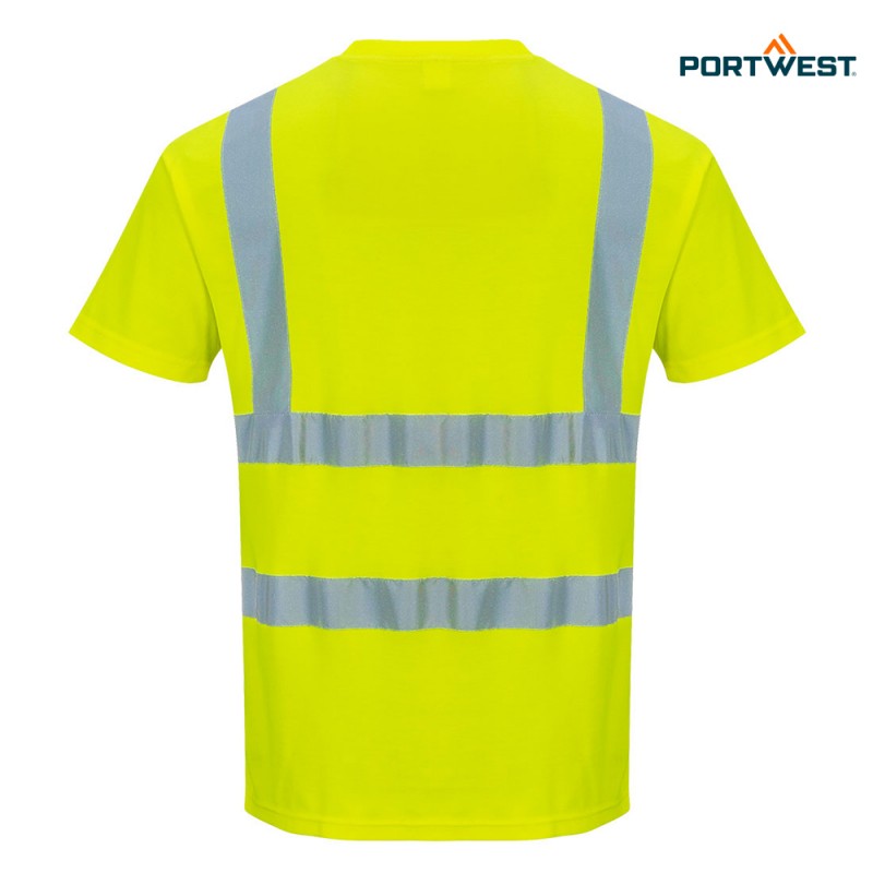 Portwest dobrovidna delovna majica S478 Hi-Vis, Dobrovidna delovna oblačila, Dobrovidne delovne majice, Dobrovidne majice s kratkimi rokavi