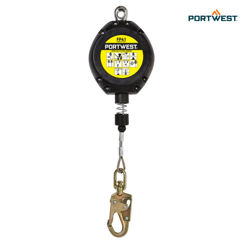 Portwest samopovratni sistem za preprečevanje padca 10M FP41, Delo na višini, Samopovratni varovalni sistem