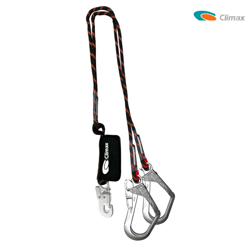 Climax dvojna varnostna vrv z blažilcem udarcev 1,75 m 35 SEMI, Delo na višini, Varovalne vrvi