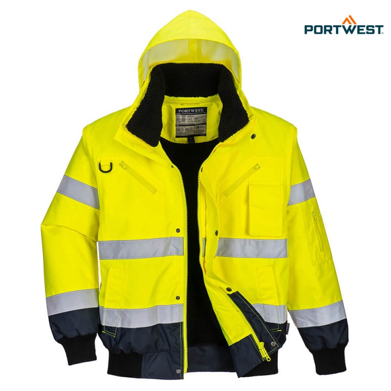 Portwest C465 bomber 3-v-1 Hi-Vis , Delovna oblačila, Delovne jakne in bunde