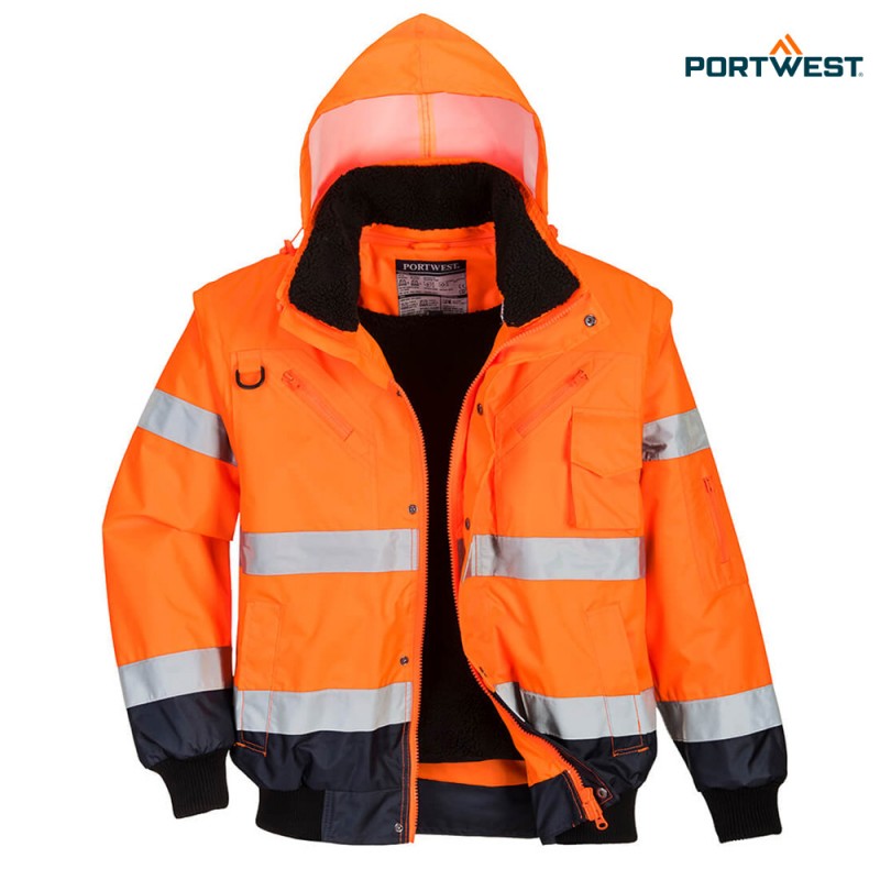 Portwest C465 bomber 3-v-1 Hi-Vis , Delovna oblačila, Delovne jakne in bunde