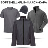 Delovni komplet Softshell - flis - majica - zimska kapa, Delovni kompleti