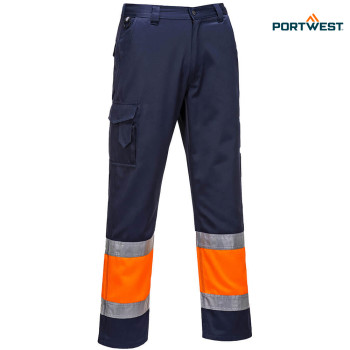 Portwest dobrovidne delovne hlače L049 Service Hi-Vis razred 1