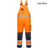 Portwest dobrovidne delovne hlače z naramnicami TX52 Hi-Vis